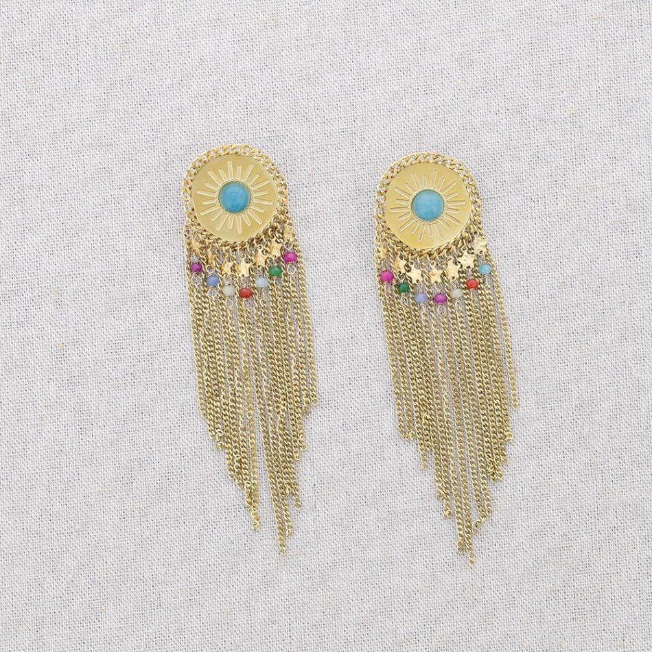 PENDIENTES ACERO COLGANTES CADENAS