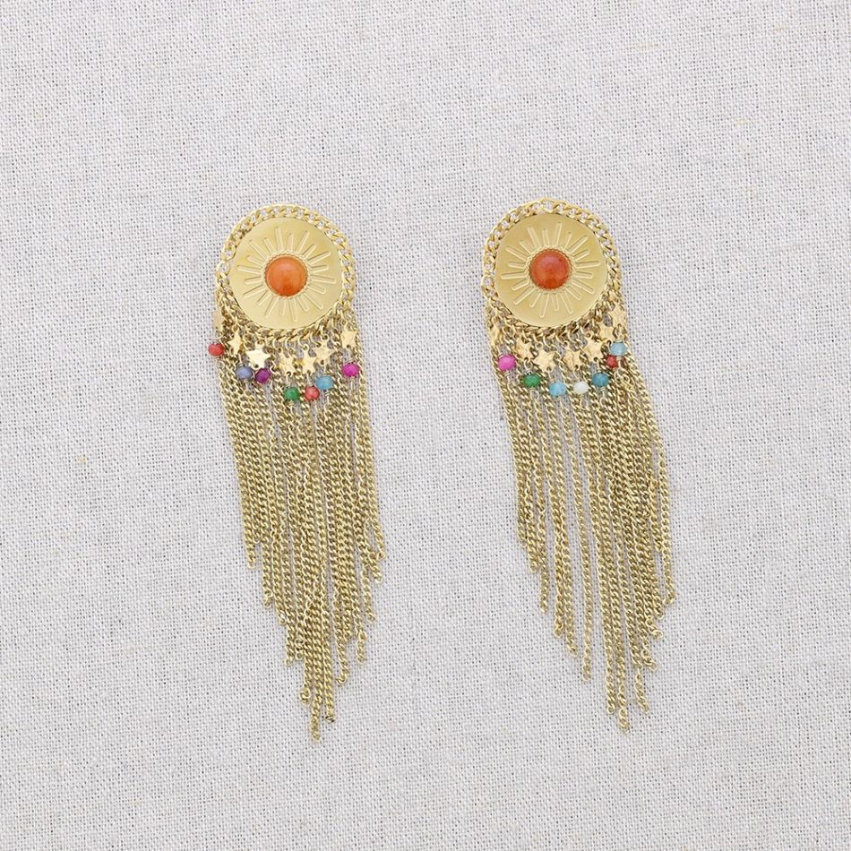 PENDIENTES ACERO COLGANTES CADENAS