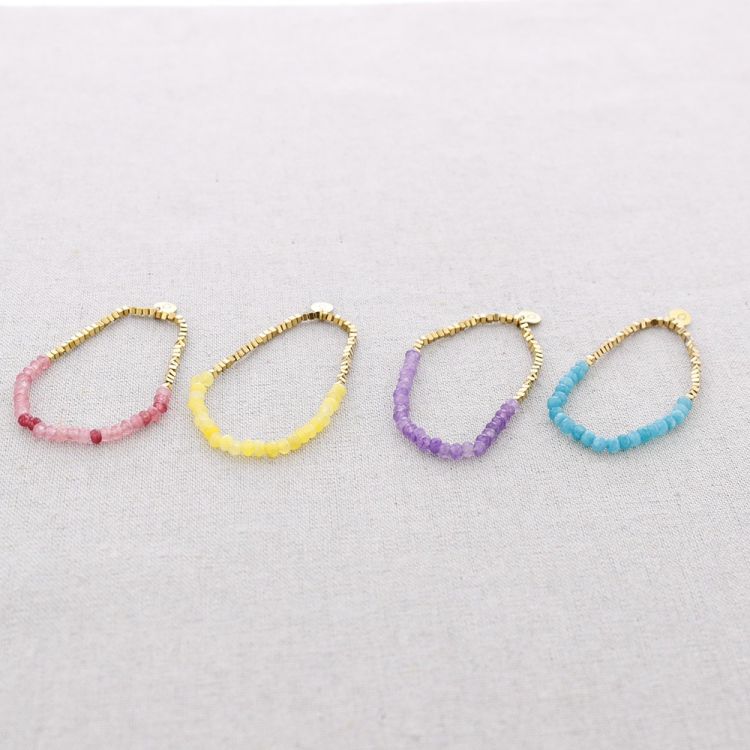 PULSERA ELÁSTICA ACERO PIEDRAS 2