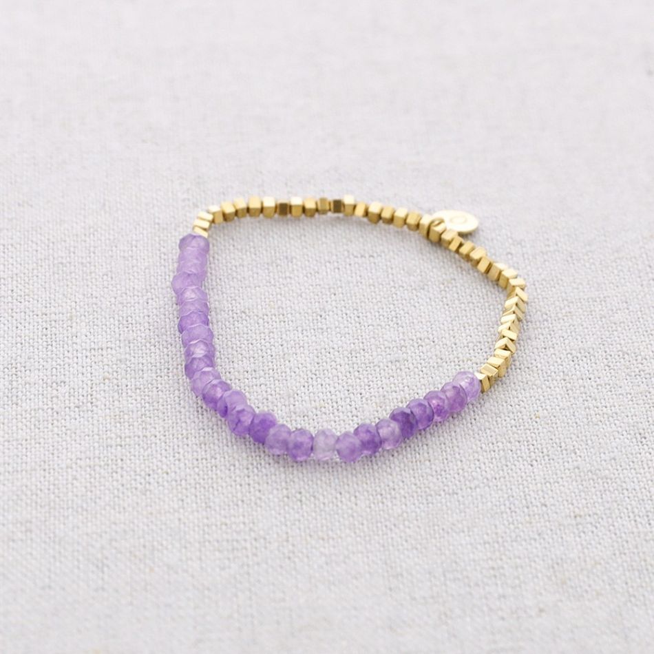 PULSERA ELÁSTICA ACERO PIEDRAS
