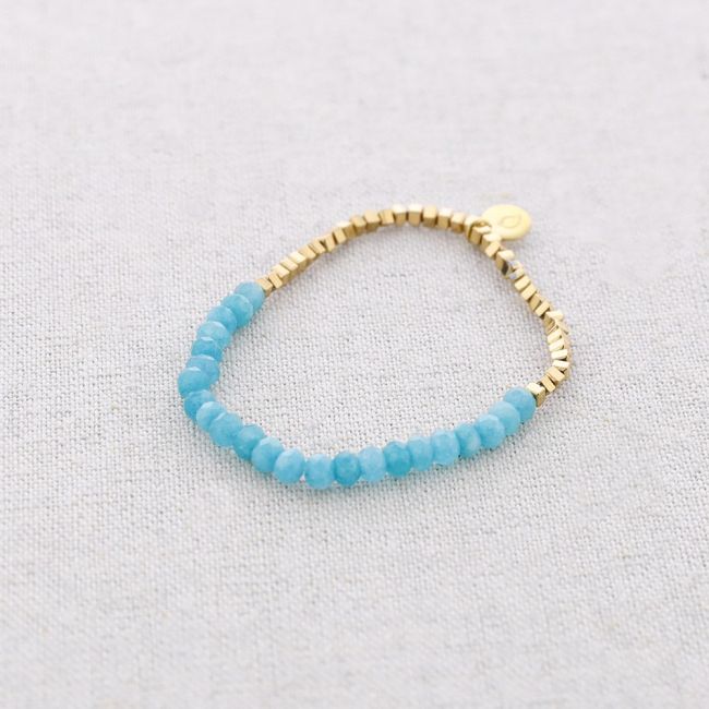 PULSERA ELÁSTICA ACERO PIEDRAS