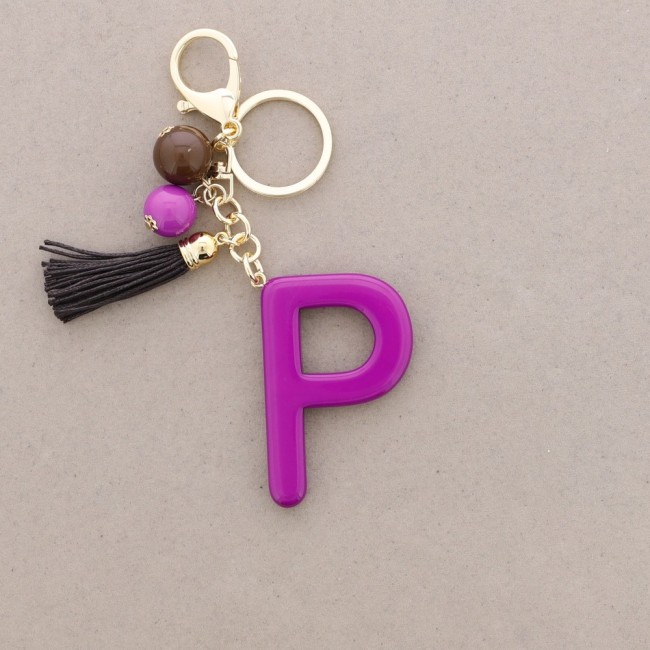 KEYCHAIN PENDANT INITIAL LETTER PRESINA