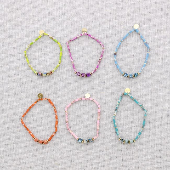 STEEL ELASTIC BRACELET WITH STONES