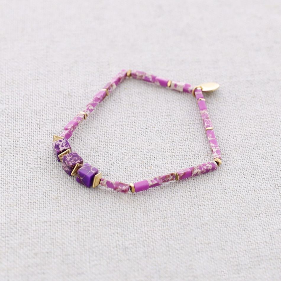 PULSERA ELÁSTICA ACERO PIEDRAS