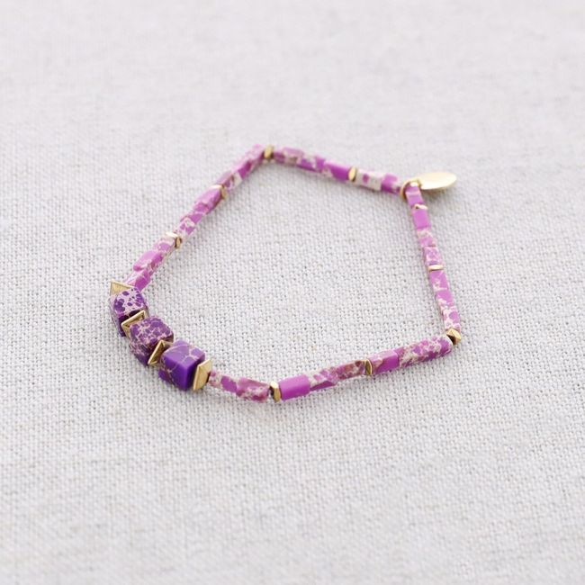 PULSERA ELÁSTICA ACERO PIEDRAS