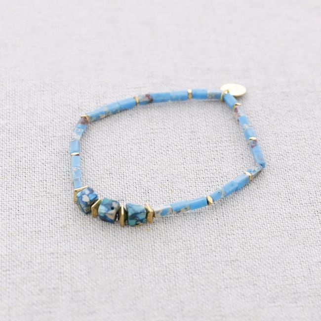 STEEL ELASTIC BRACELET WITH STONES
