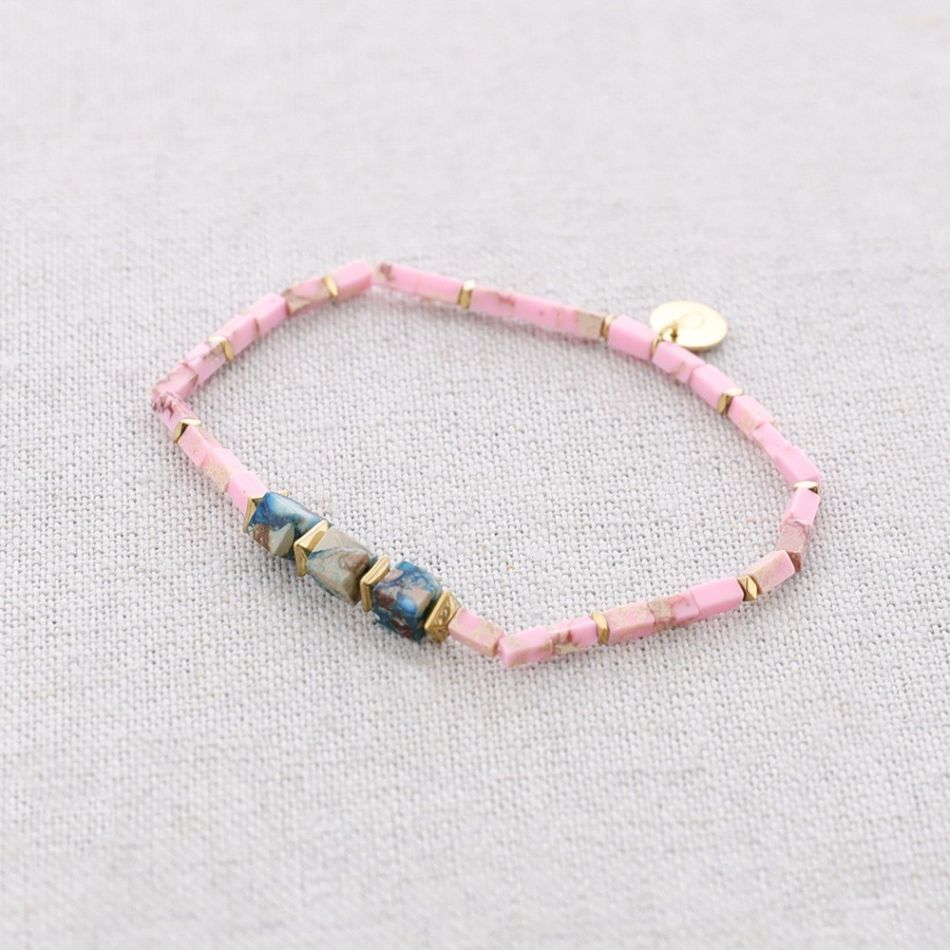 PULSERA ELÁSTICA ACERO PIEDRAS