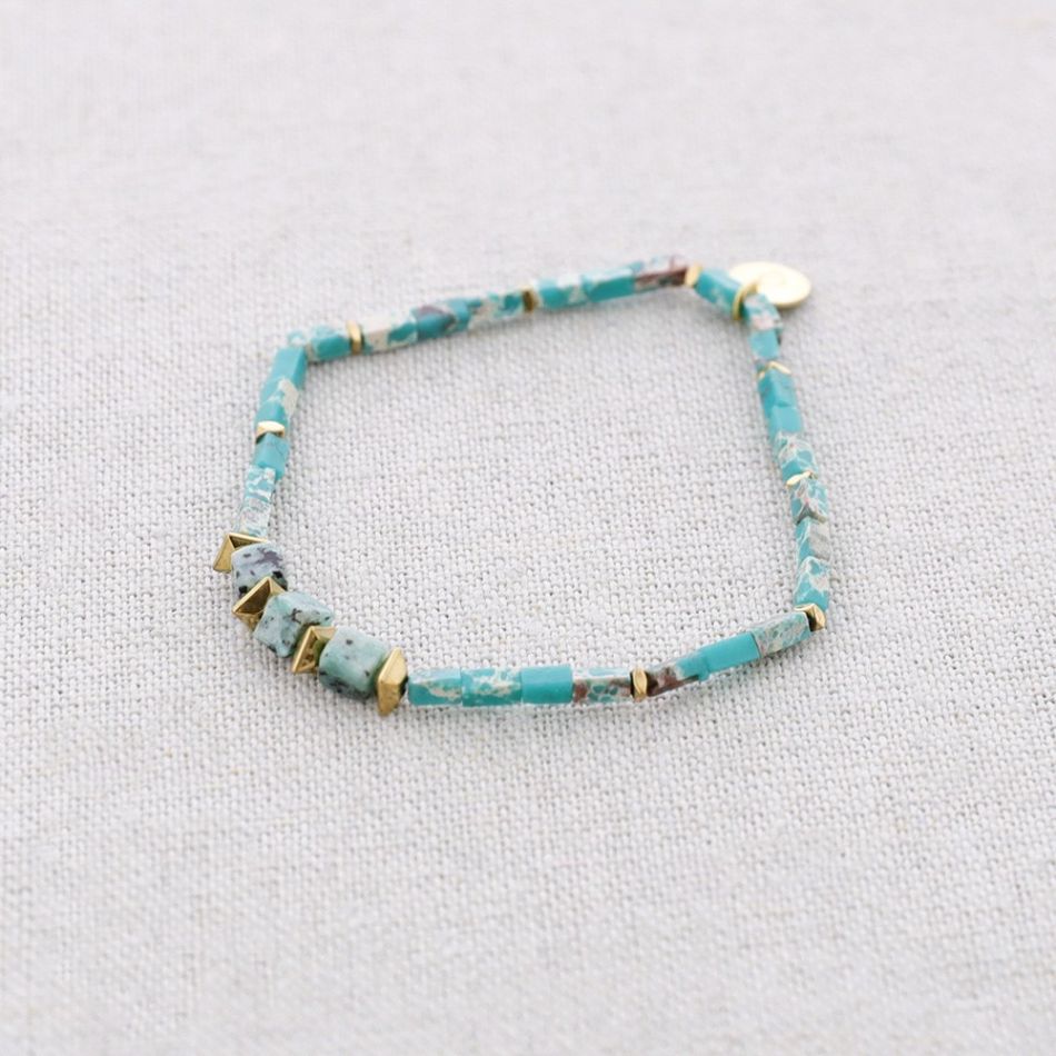 STEEL ELASTIC BRACELET WITH STONES