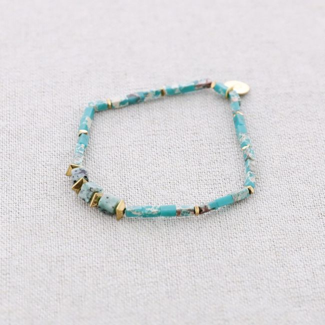 STEEL ELASTIC BRACELET WITH STONES