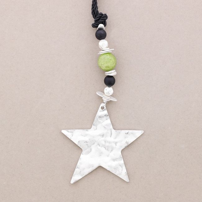 COLLAR LARGO COLGANTE ESTRELLA PIEDRAS