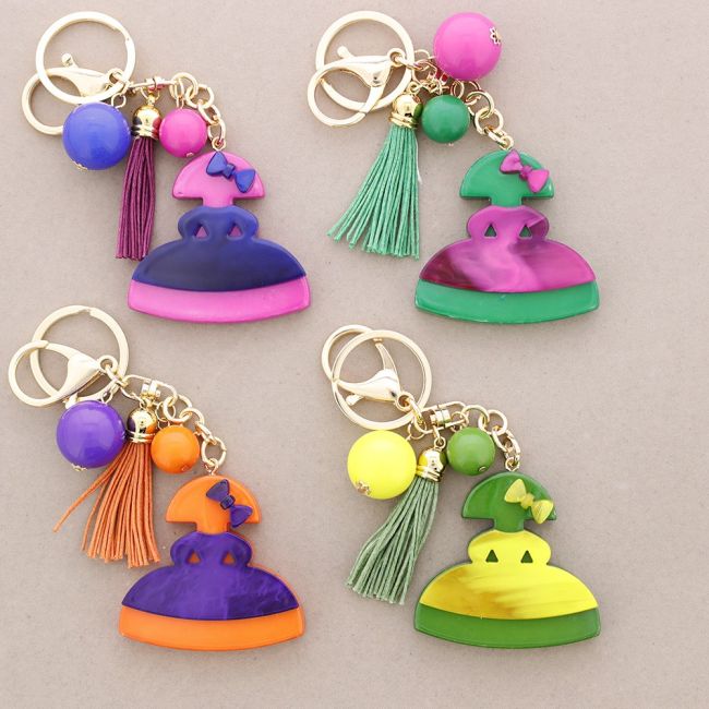 MENINA DOUBLE LAYER RESIN KEYCHAIN