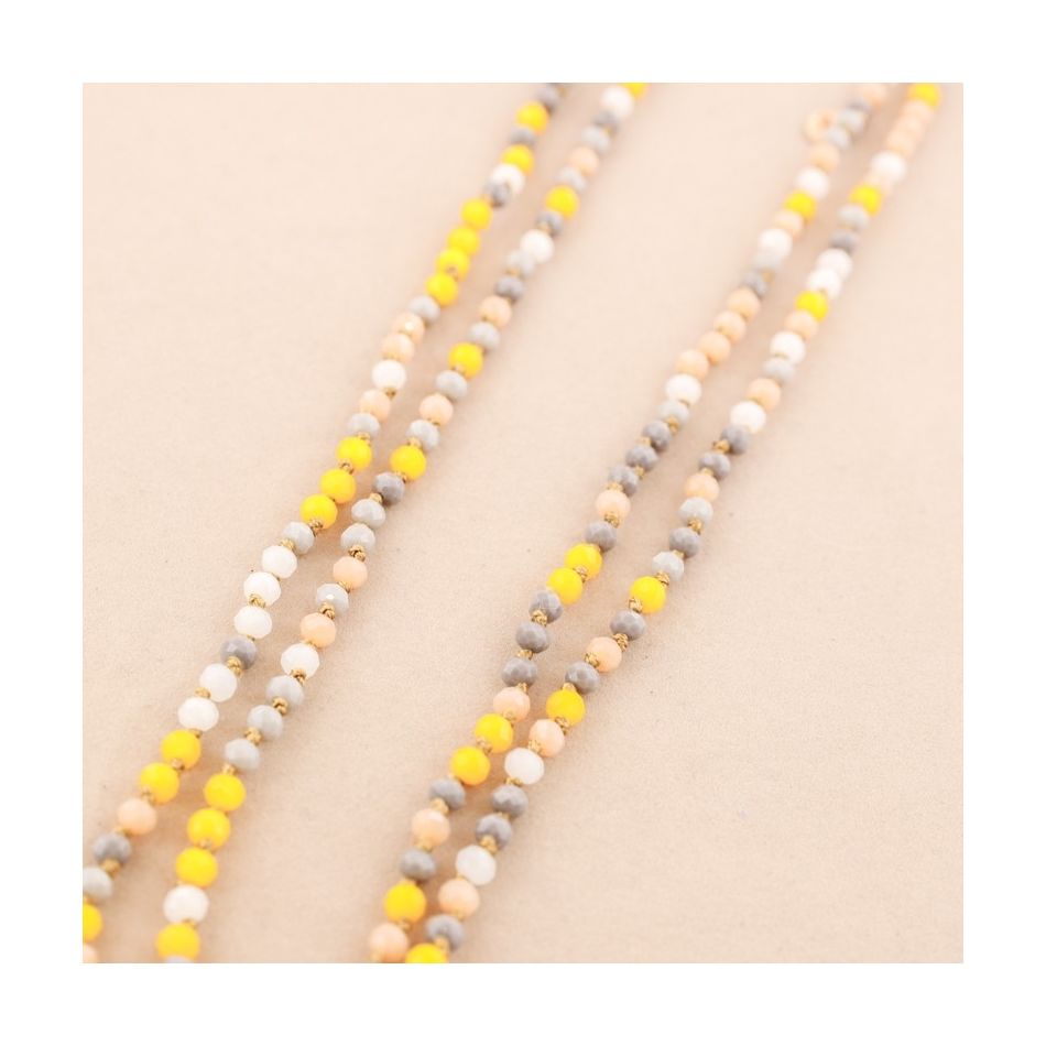 LONG NECKLACE CRYSTAL BALL 1.5Mx6MM