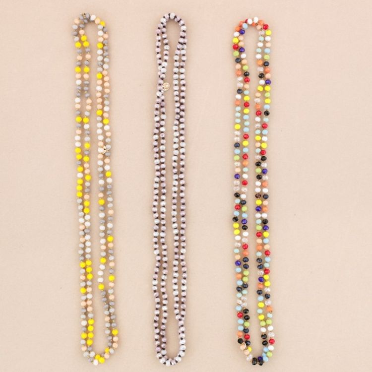 COLLAR LARGO BOLAS CRISTAL 1.5Mx6MM 2