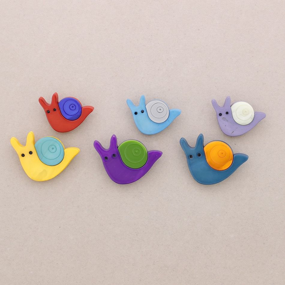 BROCHE SET 2 CARACOL RESINA