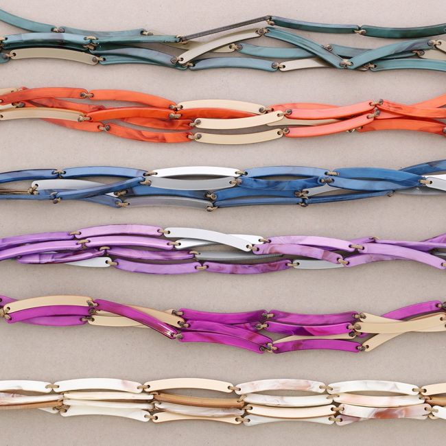 COLLAR LARGO DOBLE CUENTAS RESINA