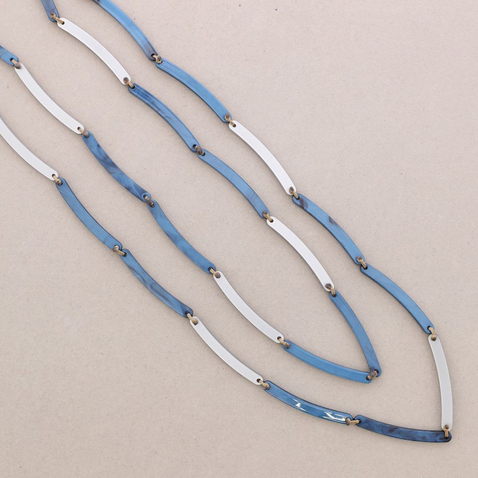 COLLAR LARGO DOBLE CUENTAS RESINA