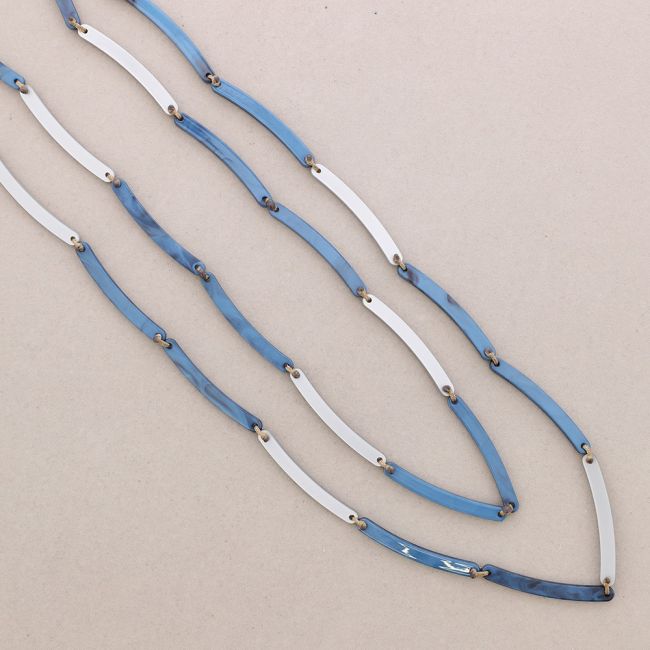 LONG DOUBLE RESIN BEADS NECKLACE