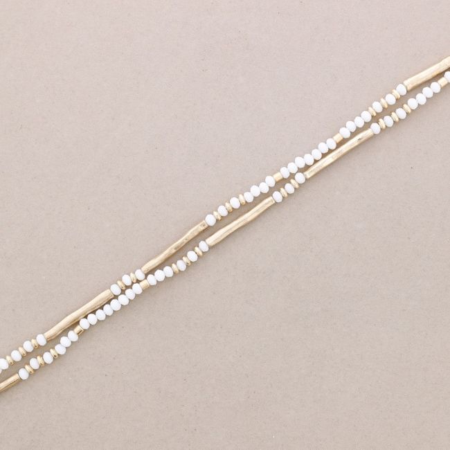 COLLAR LARGO TUBOS METAL PIEDRAS