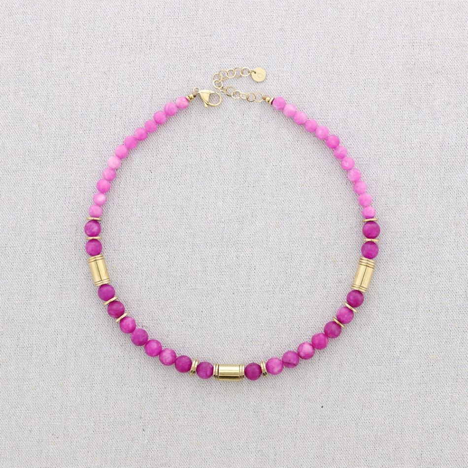 STONES STEEL NECKLACE