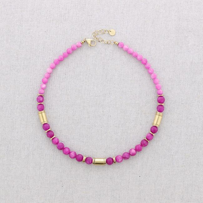 STONES STEEL NECKLACE
