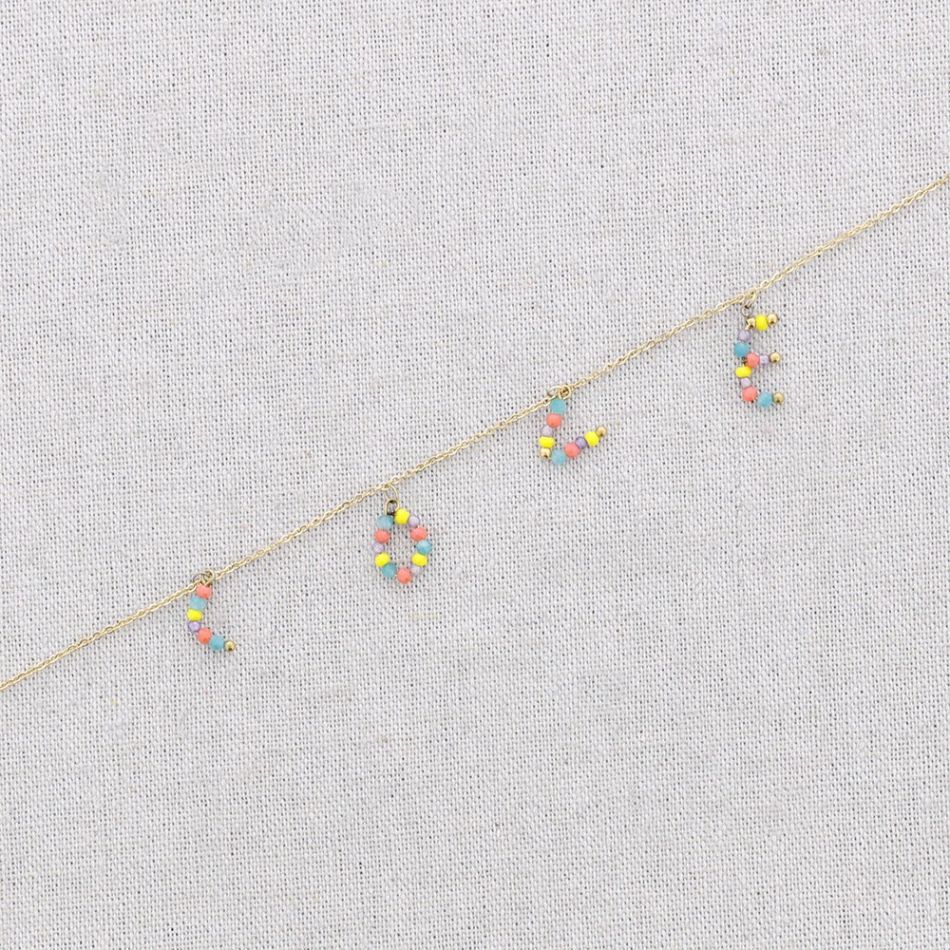 STEEL LOVE STONES NECKLACE