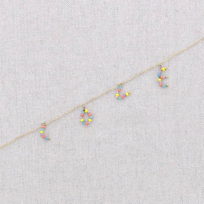 STEEL LOVE STONES NECKLACE
