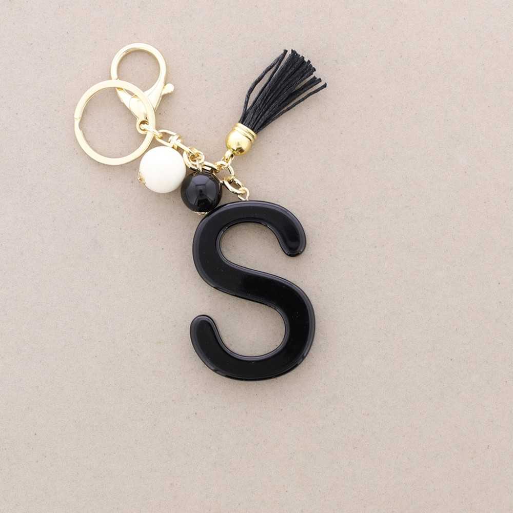 RESIN INITIAL LETTER S PENDANT KEYCHAIN