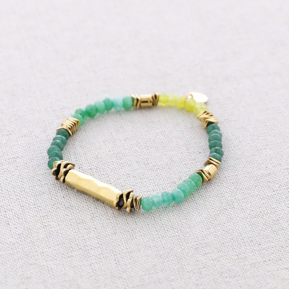PULSERA ELÁSTICA ACERO PIEDRAS