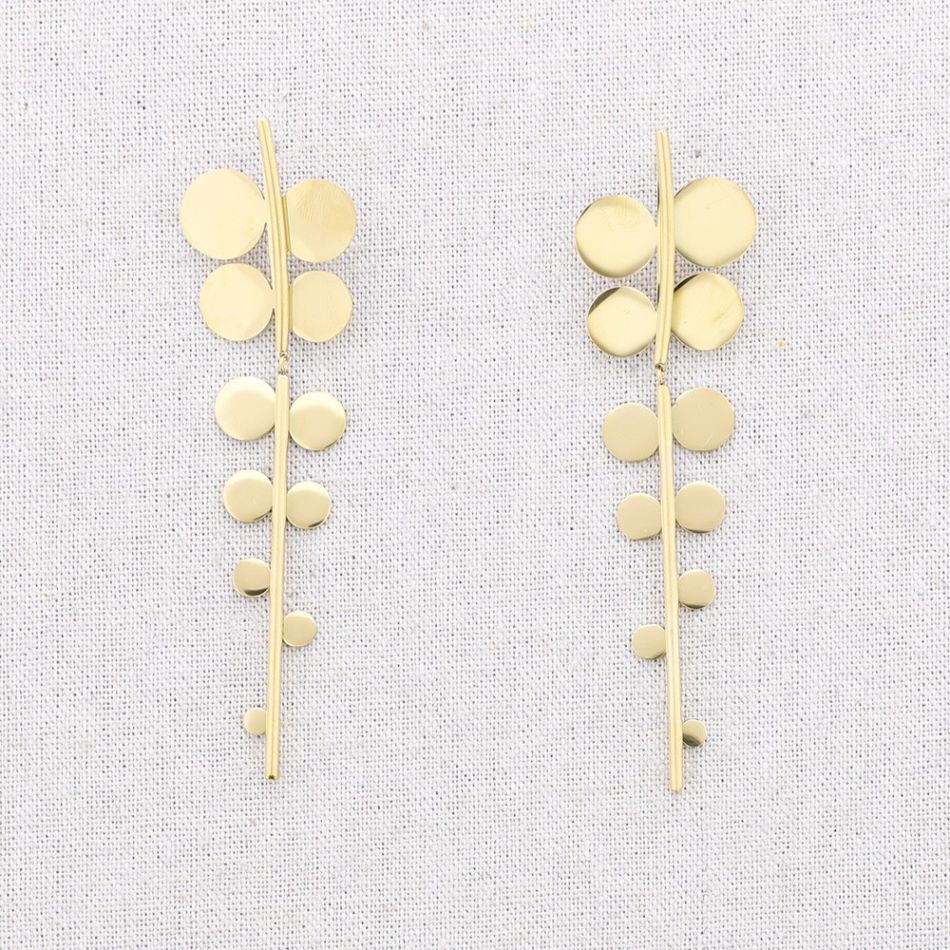 DOUBLE TWIG STEEL EARRINGS