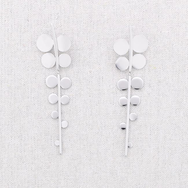 DOUBLE TWIG STEEL EARRINGS