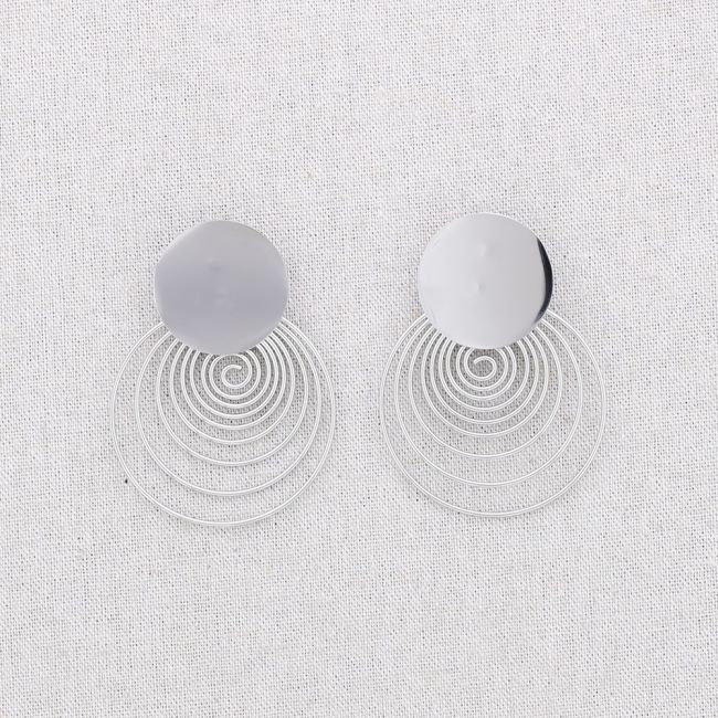 PENDIENTES ACERO COLGANTE ESPIRAL