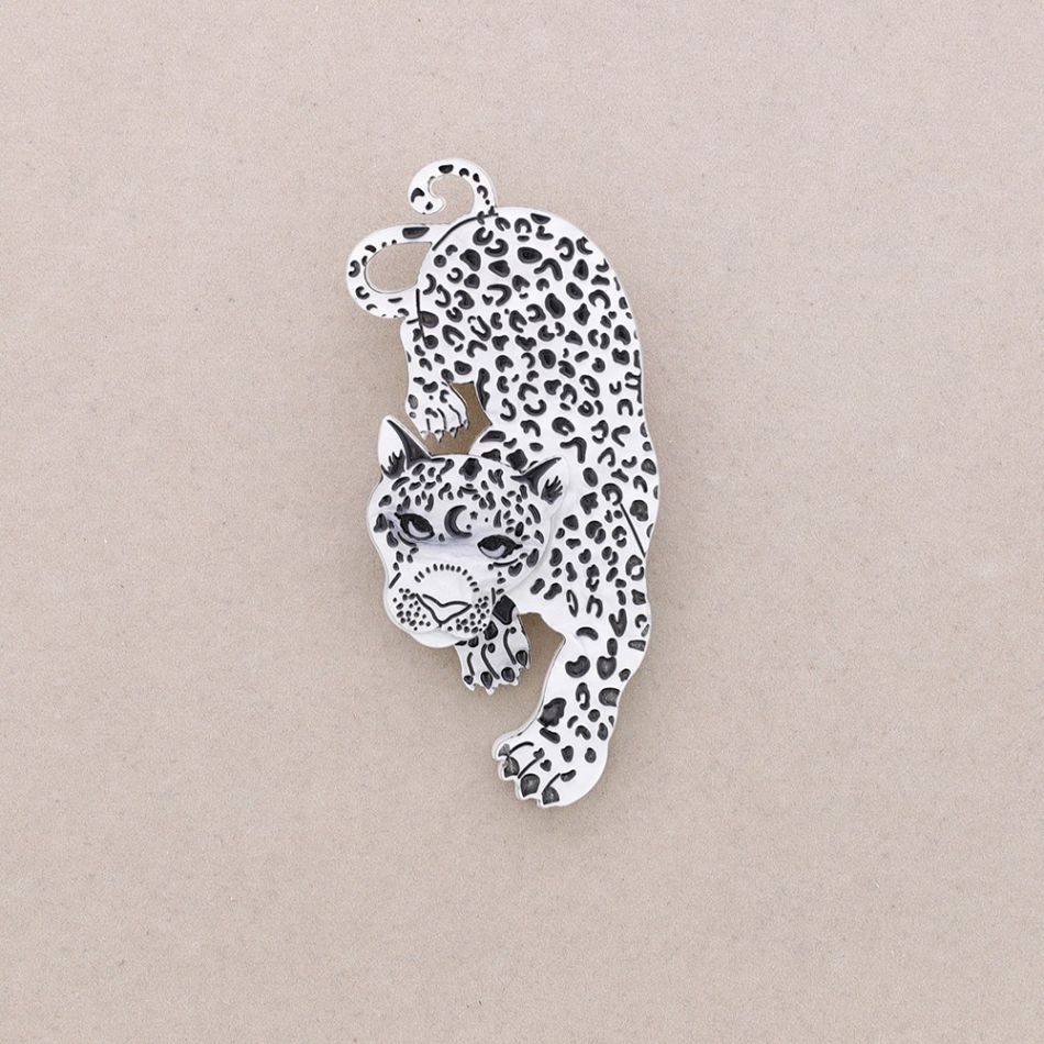 BROCHE LEOPARDO RESINA