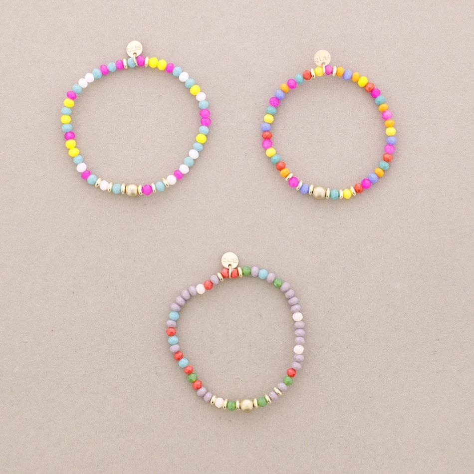 PULSERA ELÁSTICAS CRISTALES FACETADOS 4MM