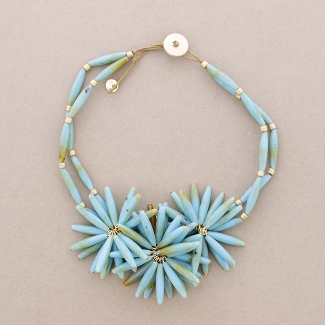 RESIN THREE FLOWER NECKLACE