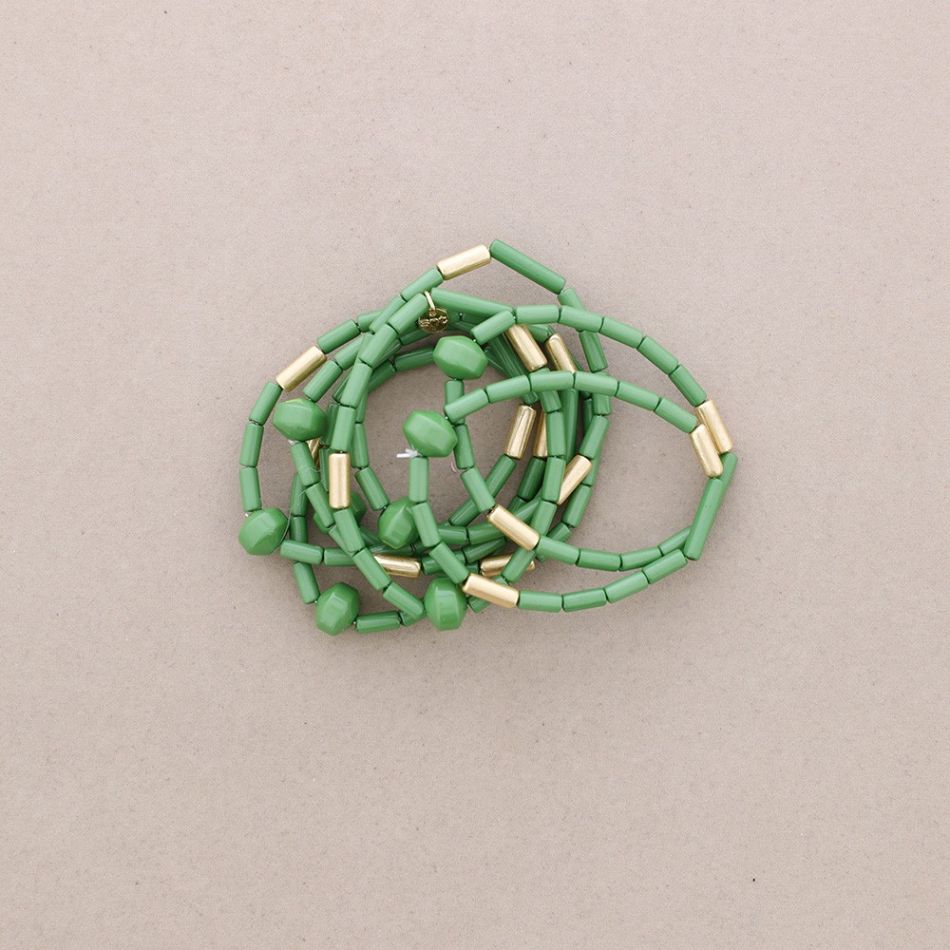 ELASTIC BRACELET 8 STRIPS RESIN BEADS
