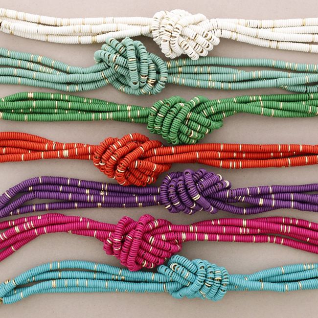 RESIN BEAD KNOT NECKLACE