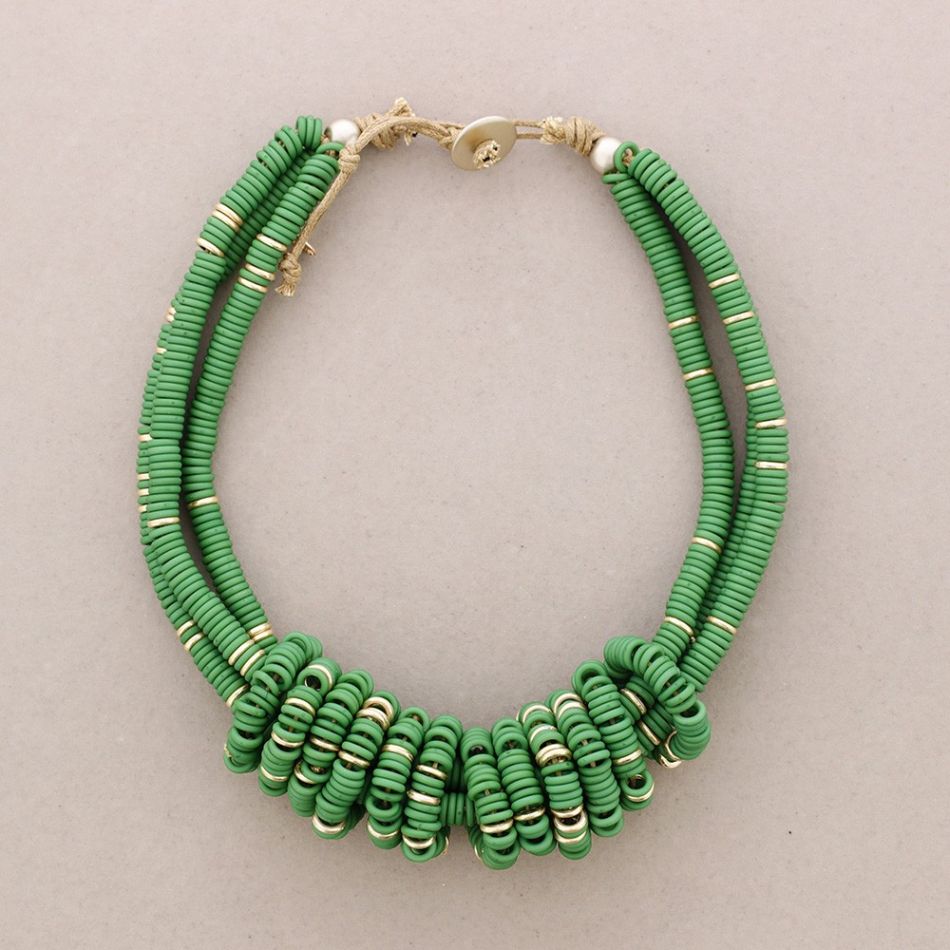 RESIN BEAD RINGS NECKLACE
