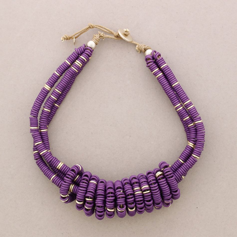 RESIN BEAD RINGS NECKLACE