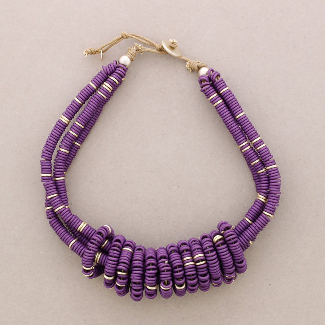 RESIN BEAD RINGS NECKLACE