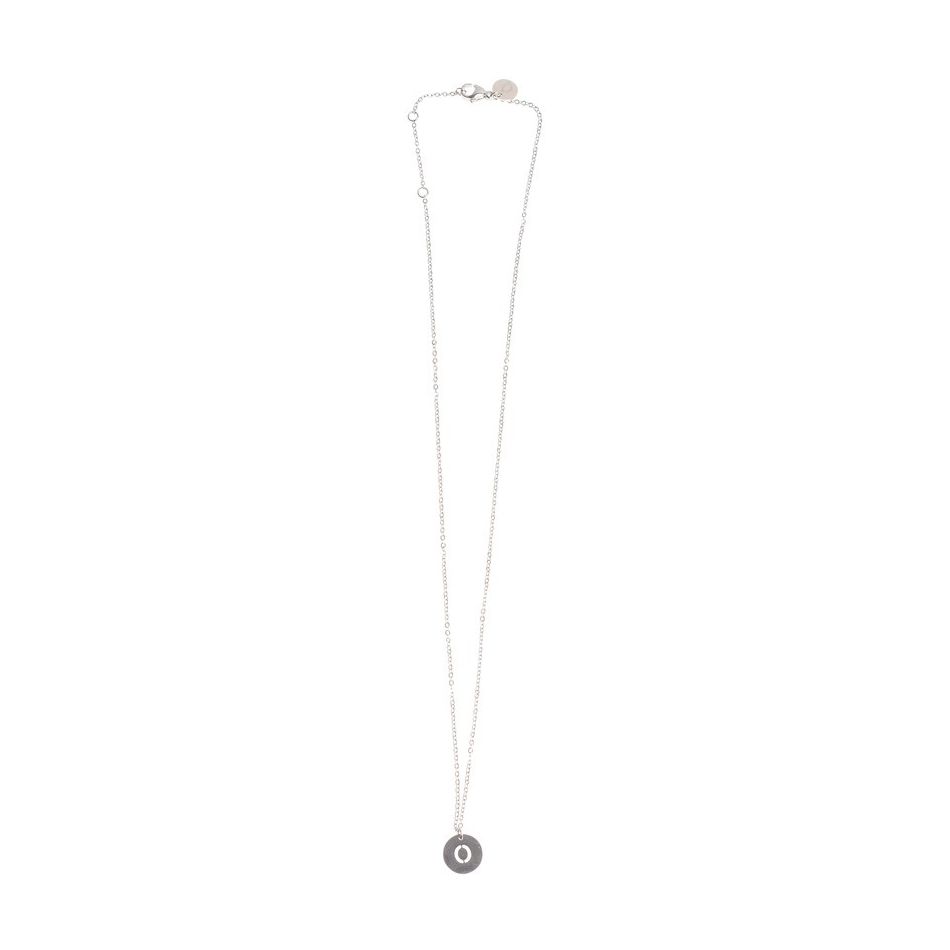 STEEL PLATE LETTER O SHORT NECKLACE