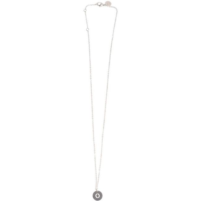 STEEL PLATE LETTER O SHORT NECKLACE