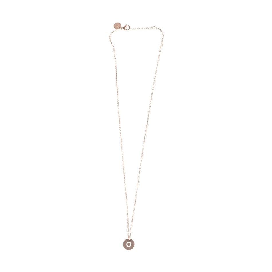 STEEL PLATE LETTER O SHORT NECKLACE