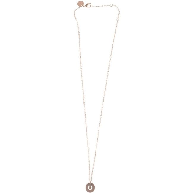 STEEL PLATE LETTER O SHORT NECKLACE