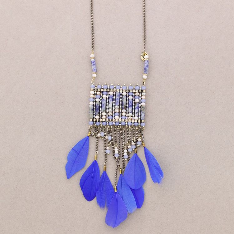 COLLAR LARGO CUENTAS COLG. FLECO