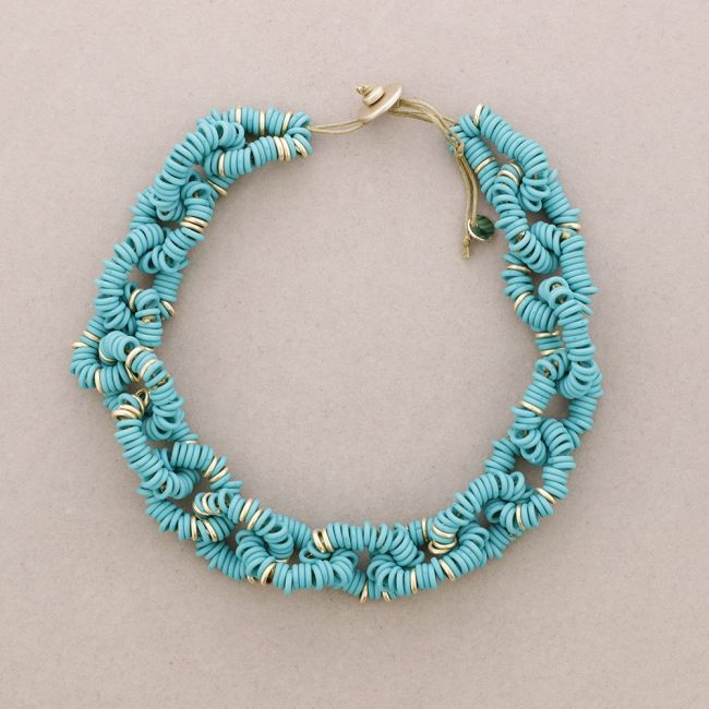 RESIN BEAD LINKS NECKLACE