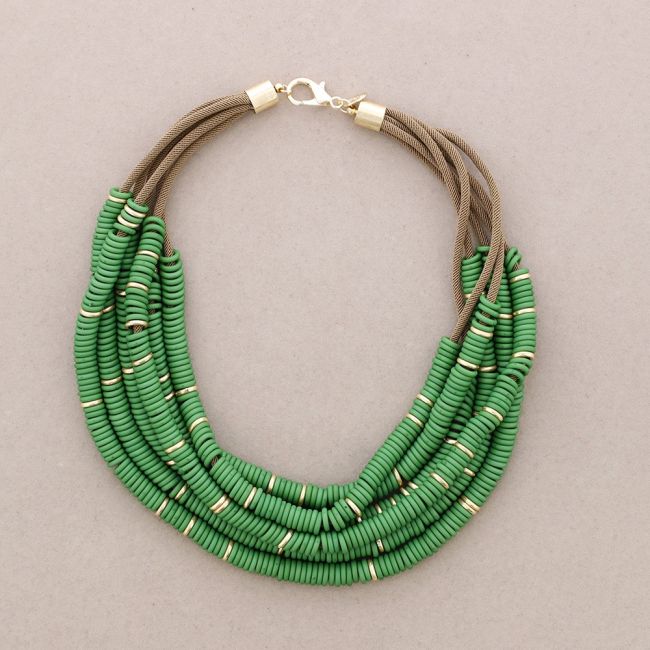 6 STRIP RESIN BEAD NECKLACE
