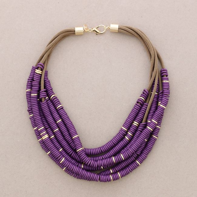 6 STRIP RESIN BEAD NECKLACE