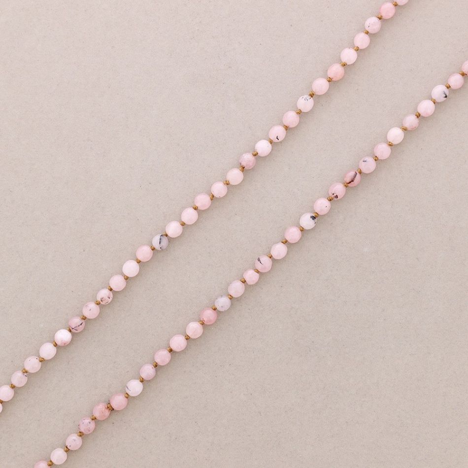 LONG NECKLACE KNOTS FACETED STONE BALLS 1.2M*8MM