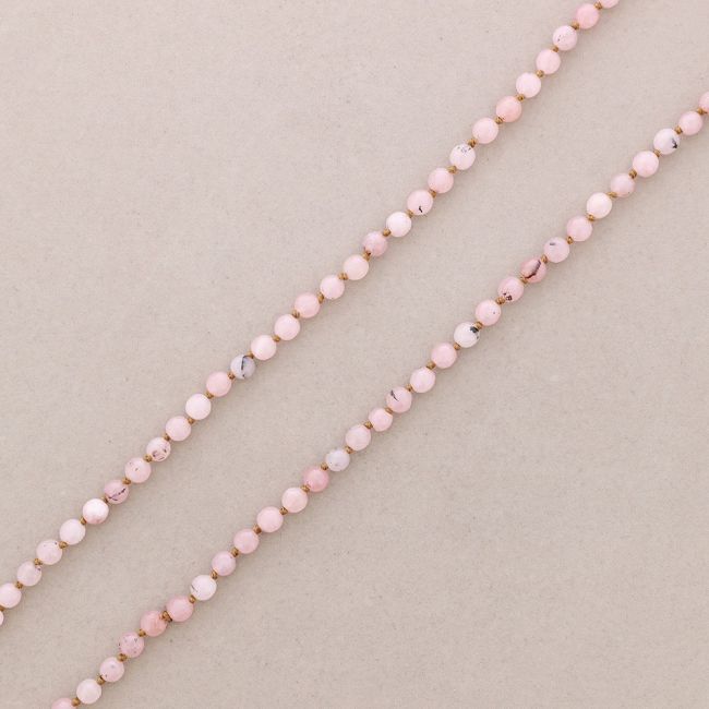 LONG NECKLACE KNOTS FACETED STONE BALLS 1.2M*8MM