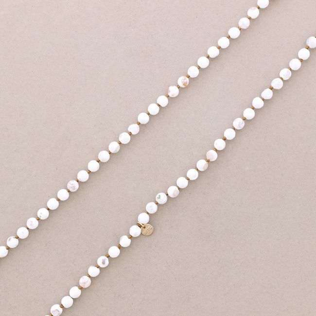 LONG NECKLACE KNOTS FACETED STONE BALLS 1.2M*8MM